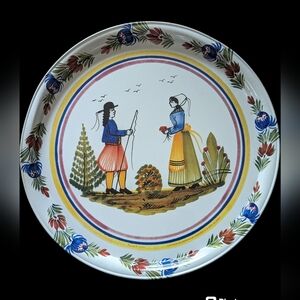 Massilly French 13" Vintage Metal Tray